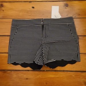 Club Monaco never worn size 2 black and white polka dot shorts